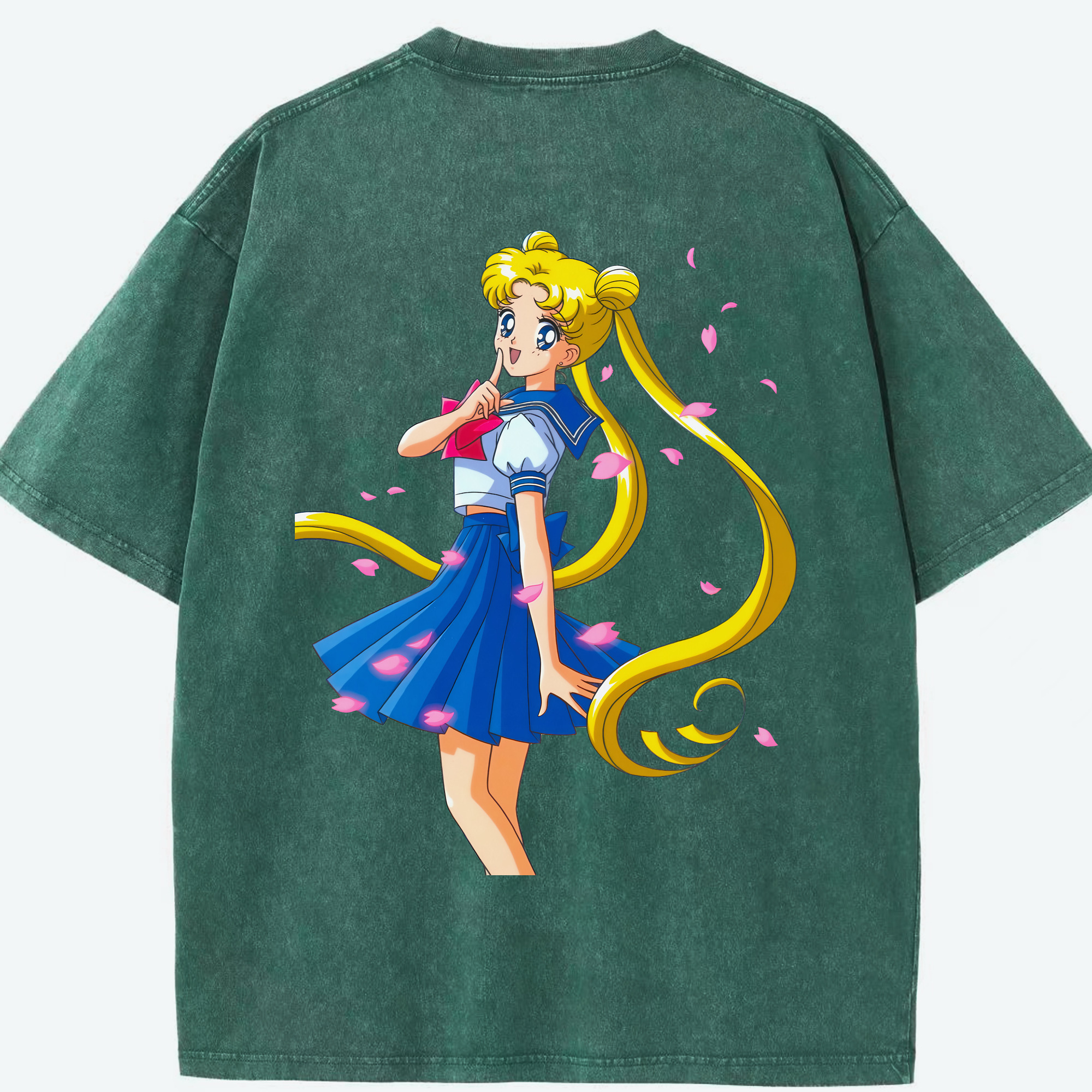 （画像用） 美少女戦士セーラームーン 愛野 美奈子 あいの みなこ Sailor Moon Aino Minako 綿100% ヴィンテージ風 半袖Tシャツ（背面プリント）